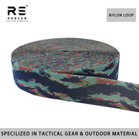 Ruban en nylon élastique imprimé camouflage rayé Miami, ruban en boucle solide de 4 pouces, matériau en boucle pour équipements tactiques avec IRR Ronsontex