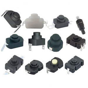 Interruptor de linterna 1.5A 250V 18*12mm Tipo de parche autoblocante Interruptor de botón pulsador 2P-ON-OFF Interruptores pequeños - Product Image 5