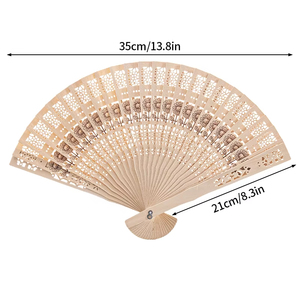 Éventails pliants chinois vintage en bambou, éventail à main en dentelle et soie, éventail solide pour la danse, les mariages, les fêtes, la décoration de la maison, cadeau - Product Image 6