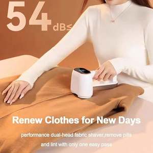 Quitapelusas Eléctrico de Doble Cabezal Recargable con Pantalla LED, Mini Quitapelusas Portátil para <span class=keywords><strong>Ropa</strong></span> - Product Image 6