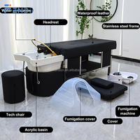 Lit de spa japonais pour salon de coiffure, lit de shampooing pour se coucher