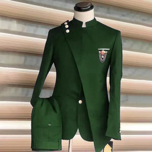 Setelan jas untuk pria, kostum kasual bisnis, kerah berdiri, jas tuksedo pernikahan, Blazer Slim Fit, setelan <span class=keywords><strong>2</strong></span> potong, untuk pria - Product Image 5