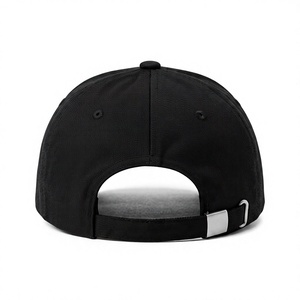 <b>Black</b> 6-Panel <b>Baseball</b> <b>Cap</b> 100% Cotton Fitted Unisex Casual Solid Color Adult Hat - Product Image 2