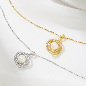 Collar de Perlas de Lujo con Cadena de Eslabones de Acero Inoxidable para Mujer, Joyería de Moda para Regalo de San Valentín o Cumpleaños - Product Image 4