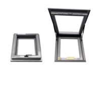 Fenêtre de toit fixe électrique moderne en alliage d'aluminium étanche à double vitrage isolant thermiquement pour escalier et sous-sol