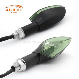 Transfronterizo 2 uds. Señal de giro de motocicleta 21LED amarillo azul Luz de guía de doble Color luz indicadora de señal de giro de freno - Product Image 4