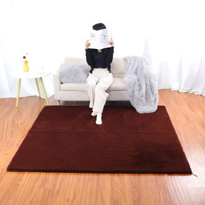 Moderne Anti-Slip Custom Logo Hoge Kwaliteit 100% Polyester Faux Konijnenbont Tapijten En Tapijten Voor Woonkamer Slaapkamer Bank En Huis - Product Image 6