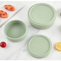 Boîte à lunch bento pliable hermétique en silicone de qualité alimentaire, personnalisable ODM/OEM, avec capacité de 1 à 3 L, réutilisable et compatible micro-ondes