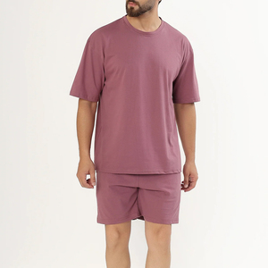 ชุดเสื้อยืดและกางเกงขาสั้นลำลองคุณภาพสูงสำหรับผู้ชาย ระบายอากาศได้ดี เหมาะสำหรับฤดูร้อน - Product Image 2