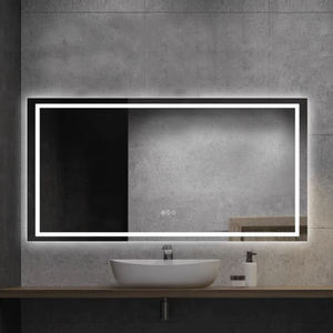 Espejo de Baño Rectangular Retroiluminado con LED RGB que Cambia de Color, Espejo de Pared Inteligente con Bluetooth y Música, sin Marco - Product Image 6