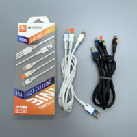 Cable USB Multifunción 3 en 1 con Blindaje Trenzado y Carga Rápida para Teléfono Móvil, Auriculares y Computadora, Precio de Fábrica
