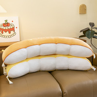 Peluche mignonne en forme de coussin long, poupée géante en forme de bonnet, bébé endormi sur le lit avec les jambes croisées, cadeaux pour fille