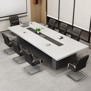 Meubles de bureau modernes de luxe sur mesure, table haute régulière, chaises et tables de conférence en bois, DB-11 Conferen - Product Image 2