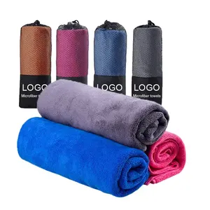 Sweat Towel Absorbent Quick Drying Microfiber Fitness Exercise Gym Hand Towels With Logo Custom Sports Towel Microfiber