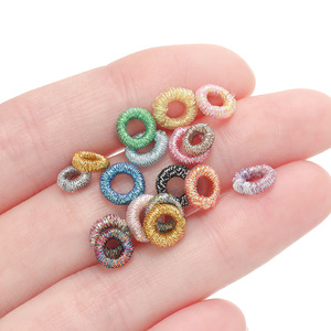 Iridescent Gold And Silver Wire Coil <b>Beads</b> Round Hand Knitted DIY Jewelry Accessories Spacer <b>Bead</b> Colored Coils For Crafting - Product Image 3