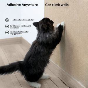 Autocollants muraux pour chat, résistants à l'usure et aux griffures, en polyester, design simple, anti-rayures, faciles à découper et à coller - Product Image 4