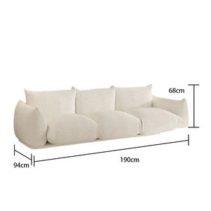 Hot Selling <span class=keywords><strong>Modern</strong></span> Minimalist Dreisitz Tufted Stoff bezug Holz schaum Schnitts ofa Kunden spezifische Größe für Villa Wohnzimmer - Product Image 6