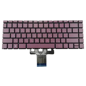 UA RU laptop keyboard untuk HP 14 14-cm 14-DQ 14-DG 240 G7 245 G7 6K-NF 2021 10A dengan lampu latar merah topi