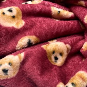 Soft <strong>Teddy</strong> <strong>Bear</strong> 100 Polyester Knitted Custom Printing 210gsm <strong>Double</strong> Flannel Fleece Fabric for Baby - Product Image 6