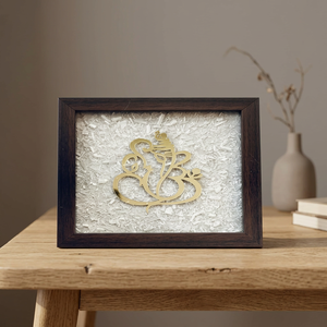 Cadre en pyrite fait main du Dieu Ganesha – Artisanat indien, décoration intérieure, cadeau spirituel, vente en gros - Product Image 4