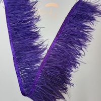 Frange de plumes d'autruche en gros, garniture de plumes, franges à pampilles, dentelle à plumes pour vêtements, robes, jupes et confections féminines