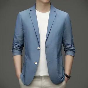 Traje de Verano 2026 Ultrafino para Hombre, Casual, con Protección Solar, Chaqueta de Seda de Hielo para Hombres de Mediana Edad, Blazer - Product Image 6
