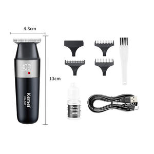 Kemei Mini Electric <b>Hair</b> <b>Clipper</b> KM-591 Digital Display Professional USB Rechargeable Haircut Tool for Adults - Product Image 1
