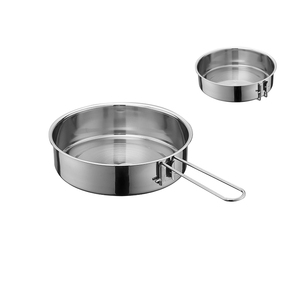 JOYOUS <span class=keywords><strong>Set</strong></span> di Pentole da Campeggio Portatile e Leggero in 5 Pezzi, Acciaio Inox 304, Manico Pieghevole, 2.0-3.0L - Product Image 5