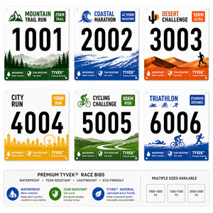 Dossards de course personnalisés en papier pour événements sportifs - Product Image 2