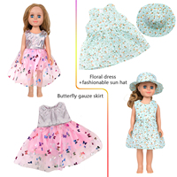 MSYO Vêtements pour poupées américaines de 18 pouces, maillot de bain jaune style plage moderne, accessoires en coton OEM ODM pour poupées de 45 cm, mini-jouet pour filles