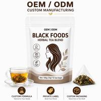 Té OEM Cinco en Uno para el Crecimiento del Cabello con Sésamo, Morera, Arroz y Frijol, Natural, Anticaída, Nutre el Cuero Cabelludo, Marca Personalizada