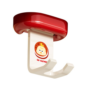 Flip Toothbrush Holder Wall Mounted Self Adhesive Storage Rack Cartoon Design For Bathroom - Product Image 2