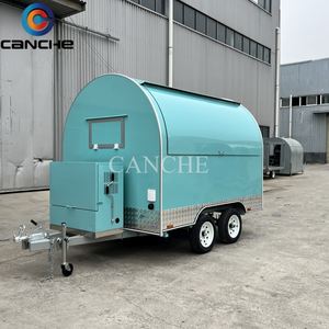 Camion de restauration mobile en acier inoxydable pour snacks, smoothies, cocktails, desserts, hot-dogs, hamburgers, pizzas, cuisine BBQ - Product Image 1