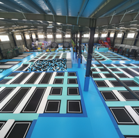 Parc de trampolines intérieur multi-activités sur mesure, conçu pour les centres de divertissement familial