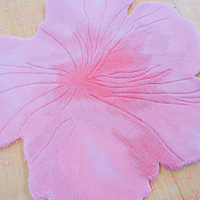 Tapis en laine faits à la main personnalisés beaux tapis tuftés de forme unique rose pour les studios de galerie d'art à la maison