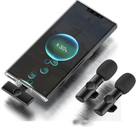 Nouveau design sans fil Lavalier Microphone Mini Mike et haut-parleur enregistrement micro karaoké sans fil Microphone système de micro sans fil
