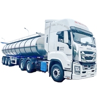 Camion-citerne de livraison de lait liquide en vrac camion semi-remorque camion-citerne de lait frais camion-citerne de transport de lait liquide en vrac