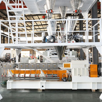 Machine de fabrication de granulés de plastique PVC par extrudeuse à double vis malaxeur de granulés de nylon LDPE recyclé