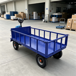 Carrello Elettrico Motorizzato Fuoristrada a Quattro Ruote con Piattaforma per Trasporto Materiali in Magazzini Agricoli - Product Image 5