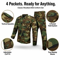 KMS Uniformes Tactiques Vente en Gros, Tenues de Combat BDU Anti-Déchirure, Vêtements et Uniformes Militaires Camouflage