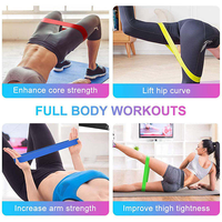YETFUL Meilleure qualité premium gym exercice theraband pull up loop set latex résistance bande élastique pour fitness pilates