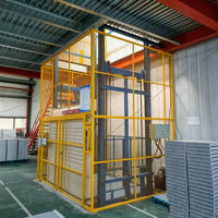 Monte-charge vertical hydraulique anti-chute avec rail de guidage à hauteur réglable pour usage industriel