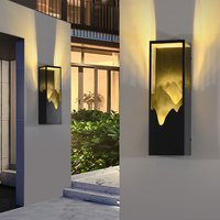 Lampe murale extérieure LED en aluminium et acier inoxydable pour paysage de montagne, étanche, moderne, pour villa, jardin, façade extérieure