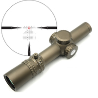 Tactical NF/AR 1-8x24mm FFP LPVO Hunting Scope Optics Sight avec Power Throw Lever Ring 34mm Tube Lightweight for Shooting Sport