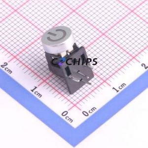 TPB01-103L1S-RF Tactile Switch Through hole Component (THT) Switch Single Pole Single Throw Round Button Right Angle Insert 10mm - Product Image 1