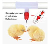 Kit de sucettes d'eau pour volaille, mamelon d'eau de poulet automatique avec trousse d'eau à Tee pour volaille, poulpe et canard