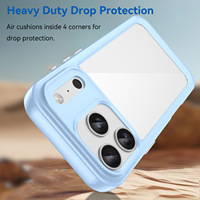 Coque arrière transparente en acrylique rigide pour iPhone 18 Pro Max 17 Air 16 15 Plus 14 13 Pro Max 12, antichoc