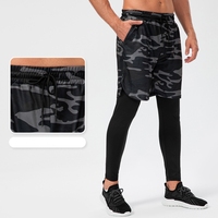 Shorts de compression pour hommes Yutuo OEM personnalisés avec logo, pour la course à pied, l'entraînement, la gym, le sport, séchage rapide, imperméables, 2 en 1