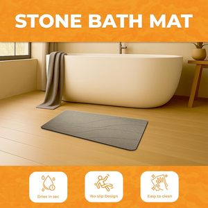 Tapis de séchage rapide en diatomite gris foncé, absorbant l'eau instantanément, écologique, pour salle de bain, cuisine, organisateur de comptoir - Product Image 3