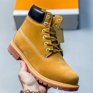 Zapatos de Diseñador Originales para Hombre y Mujer, Botas de Piel Genuina de Caña Alta, Botas de Senderismo y Trabajo Impermeables de Primera Calidad para Exteriores de 6 Pulgadas - Product Image 1